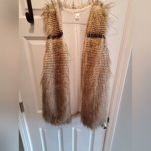 Self Esteem faux fur vest. Sz med. Tan. Open